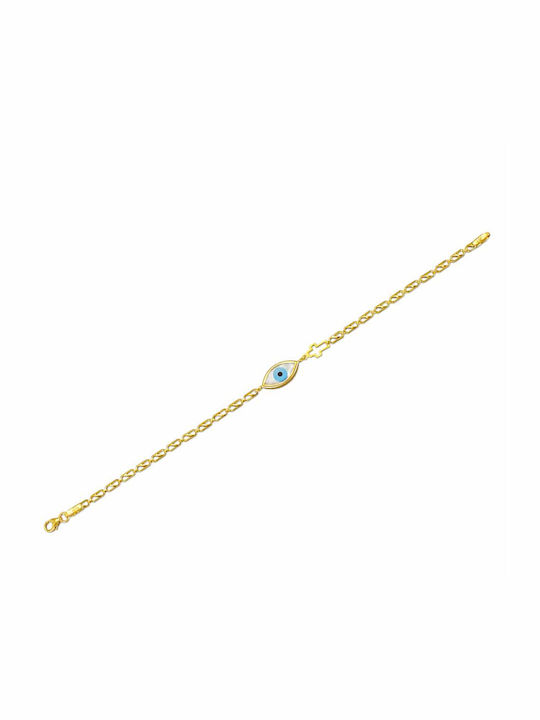 Kontopoulos Bracelet with design Eye made of Gold 9K