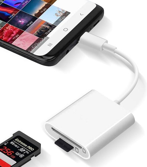 Avizar Universal Card Reader Micro Sd Sd Tf Usb-c Adapter White