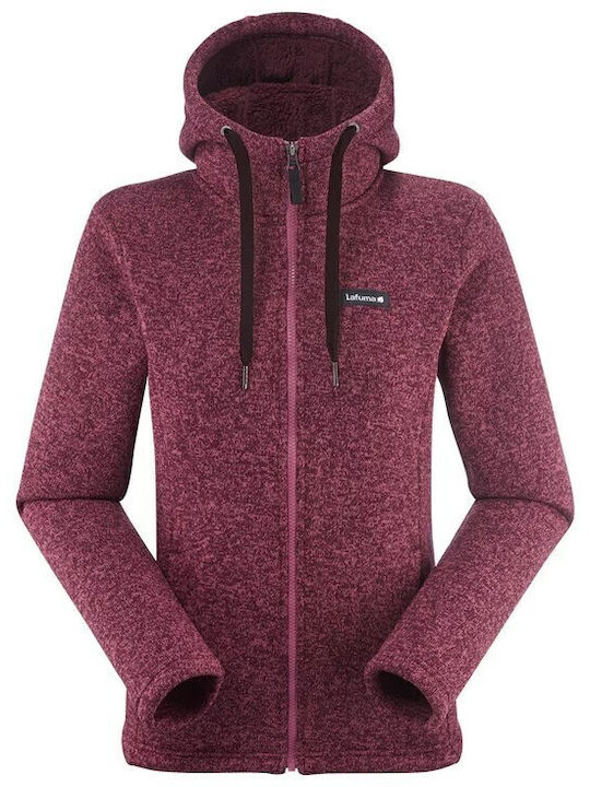 Women's Cardigan with Zipper Wine Red