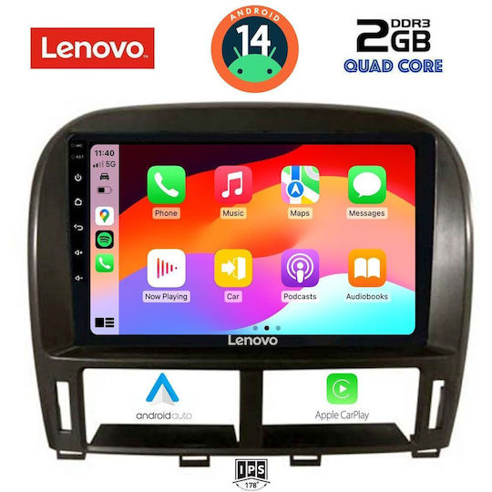 Lenovo Car Audio System for Lexus LS 430 2000-2006 (Bluetooth/USB/AUX/WiFi/GPS/Apple-Carplay/Android-Auto) with Touch Screen 9"