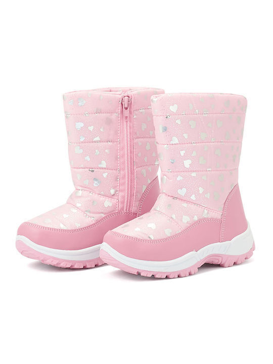 Meridian Kids Snow Boots with Zipper Pink