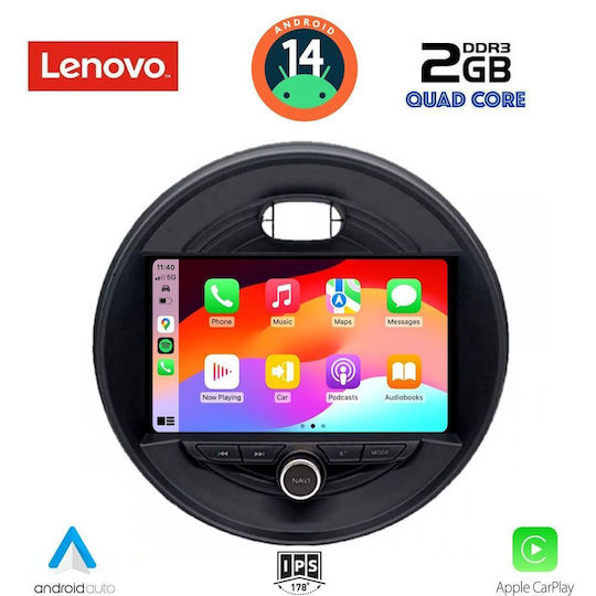 Lenovo Car Audio System for Mini Clubman / Cooper / Countryman / Roadster 2014-2017 (Bluetooth/USB/AUX/WiFi/GPS/Apple-Carplay/Android-Auto) with Touch Screen 9"