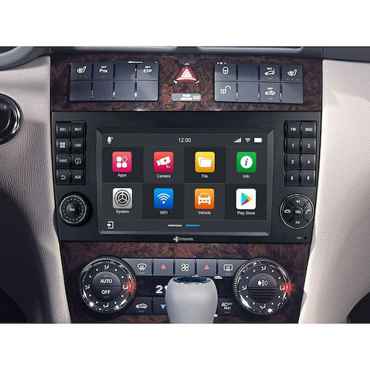 Dynavin Auto-Audiosystem für Mercedes-Benz C Klasse / CL Klasse / CLC Klasse 1999-2004 (Bluetooth/USB/WiFi/GPS/Apple-Carplay/Android-Auto) mit Touchscreen 7"