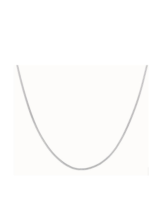 Croma Catene Silver Chain Neck Thin Thickness 1.4mm and Length 40cm