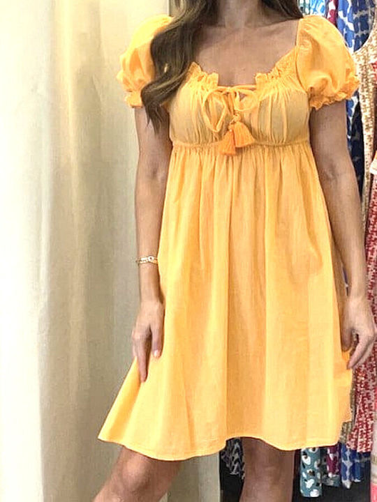 Καλοκαιρινό Mini Φόρεμα Apricot