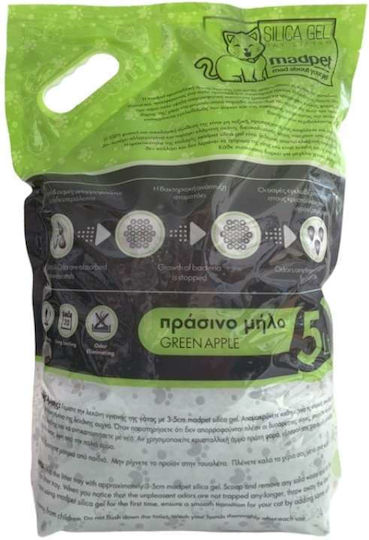 Madpet Crystal Cat Litter with Scent Green Apple 5lt