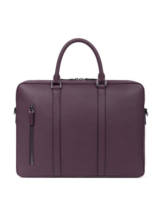 Leather Men's Briefcase Burgundy