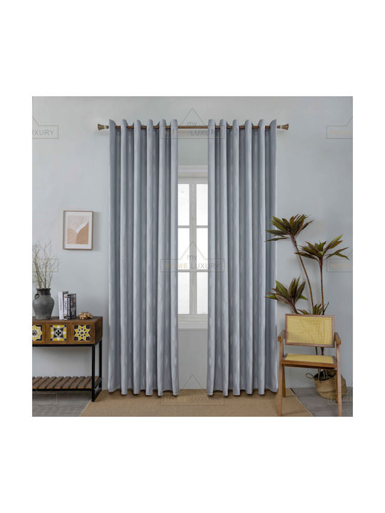 Homeone Curtain with Grommet Gray 270x270cm