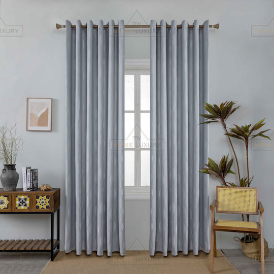 Homeone Grommet Curtains Grey 270x270cm