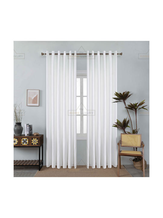Homeone Curtain with Grommet White 270x270cm