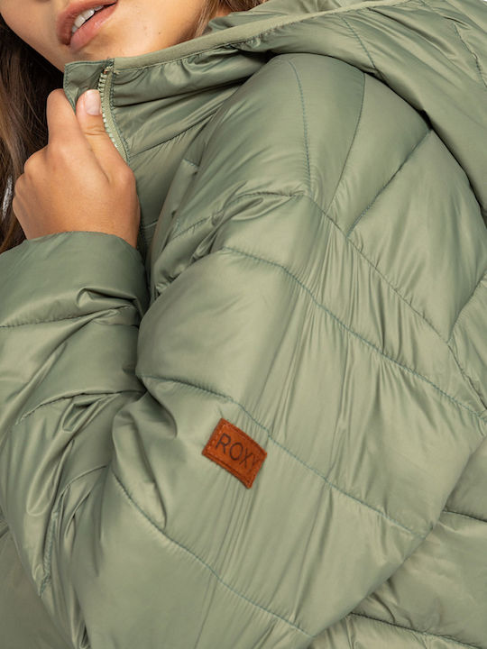Wind Bliss Women's Short Lifestyle Jacket for Spring or Autumn with Hood Olive