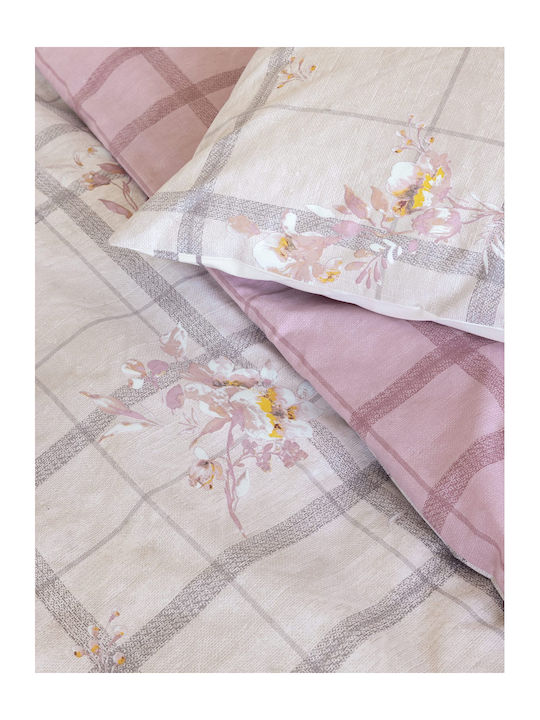 Nima Duvet Cover Set Cotton Queen with 2 Pillowcases 220x240 Reimon Pink