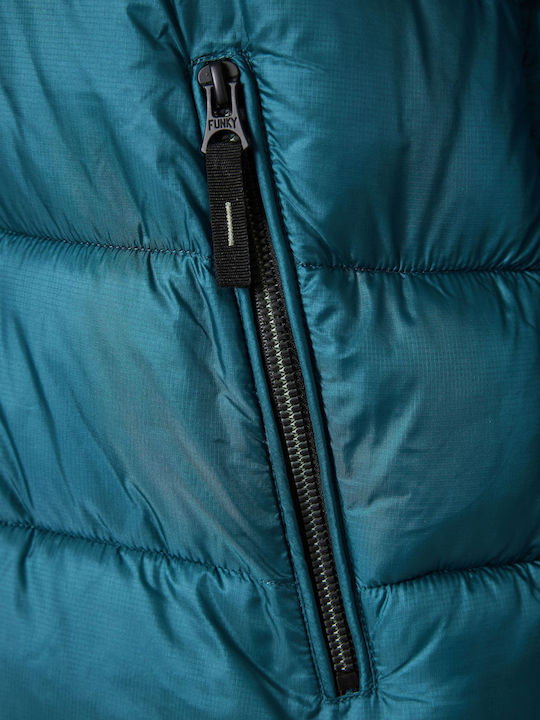 Lang Damen Puffer Jacke für Winter Grün
