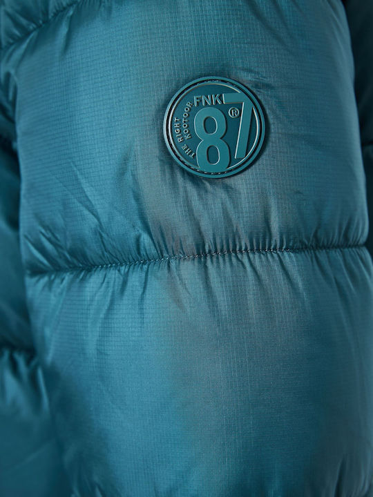 Lang Damen Puffer Jacke für Winter Grün