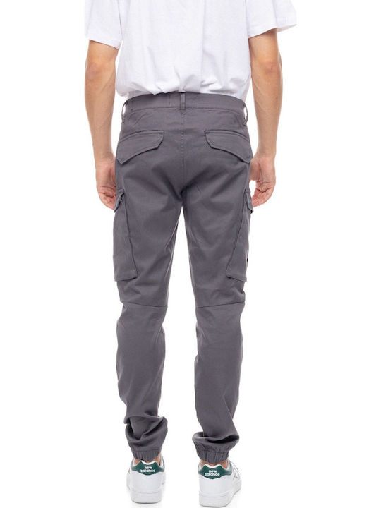 Trousers Cargo Elastic in Slim Fit Gray