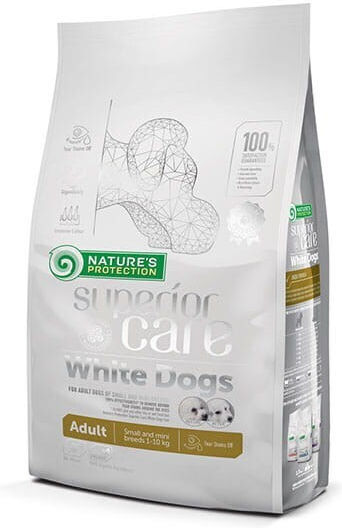 Nature's Protection Superior Care White Dogs 4kg Dry Food Grain-Free & Gluten-Free for Adult Small Breed Dogs with Lamb