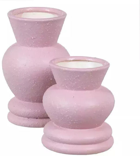 Ixia Regal Διακοσμητικό Βάζο Keramik Rosa 10.5x10.5x13cm 1Stück
