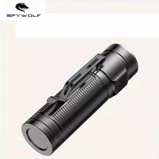Spywolf Επαναφορτιζόμενος Φακός LED IP65 με Μέγιστη Φωτεινότητα 12000lm