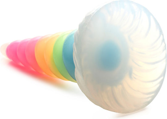 Uniglow Glow-in--dark Rainbow Silicone Dildo