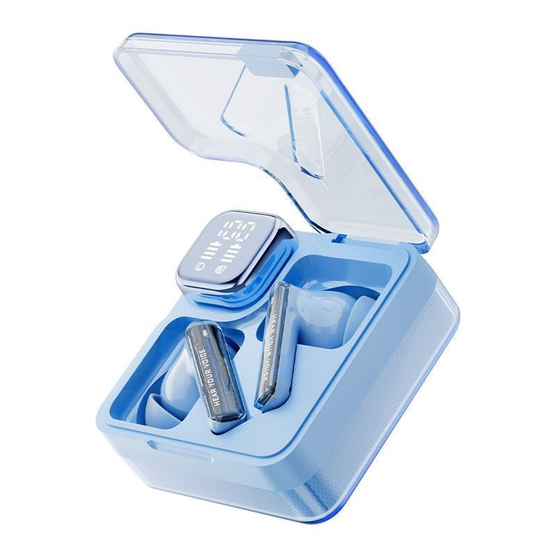 QCY MeloBuds Neo Bluetooth Handsfree Ακουστικά με Θήκη Φόρτισης Μπλε (T31 blue)