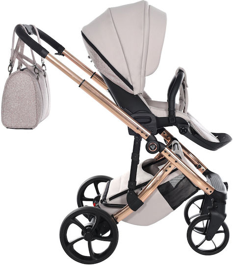 Junama Glitter Adjustable 2 in 1 Baby Stroller Suitable for Newborn Pink