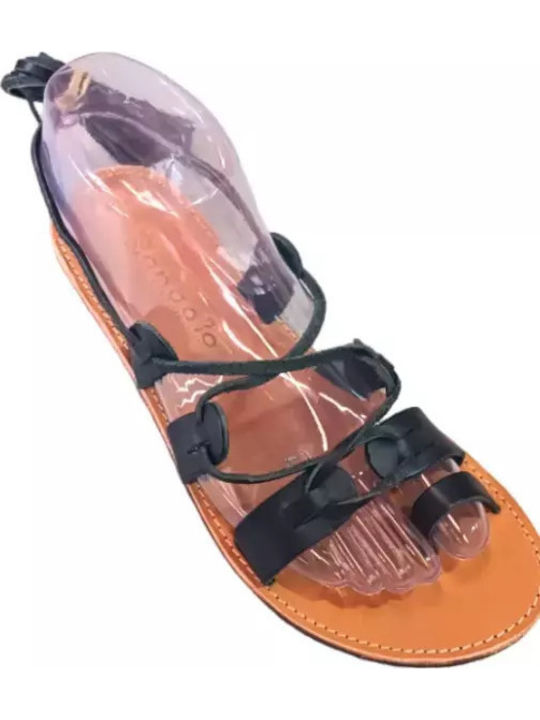 Flache Sandalen für Damen in Schwarz Farbe