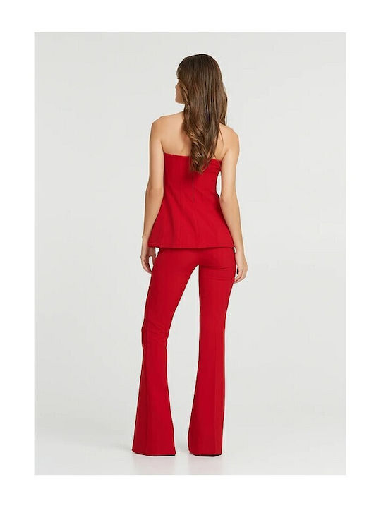 Bluza Damă Crop Top Roșu