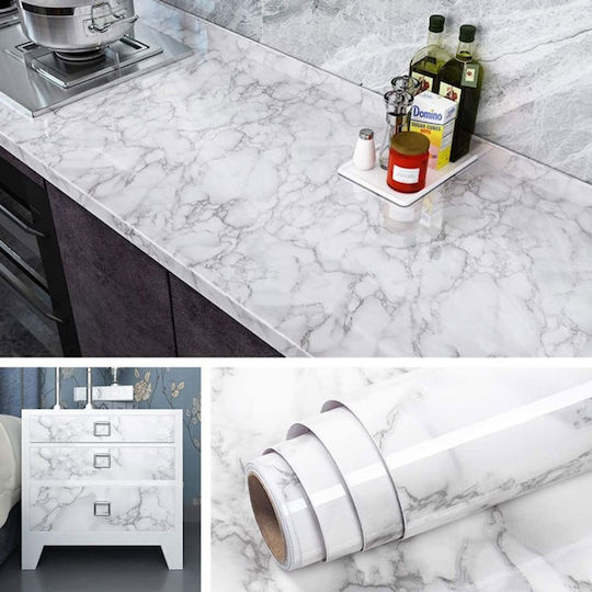 Self-adhesive Wall Wallpaper Home Marker White 60x300cm