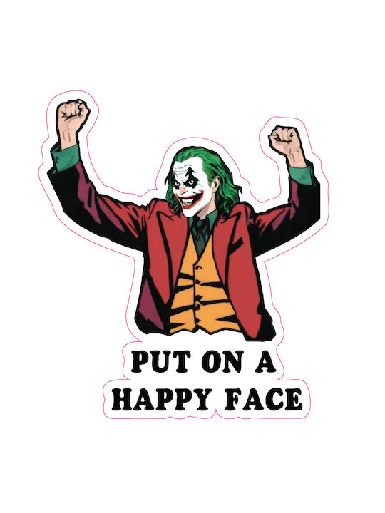 Διακοσμητικό Αυτοκόλλητο Τοίχου Βινηλίου Joker Put On A Happy Face 1τμχ 20x20εκ.