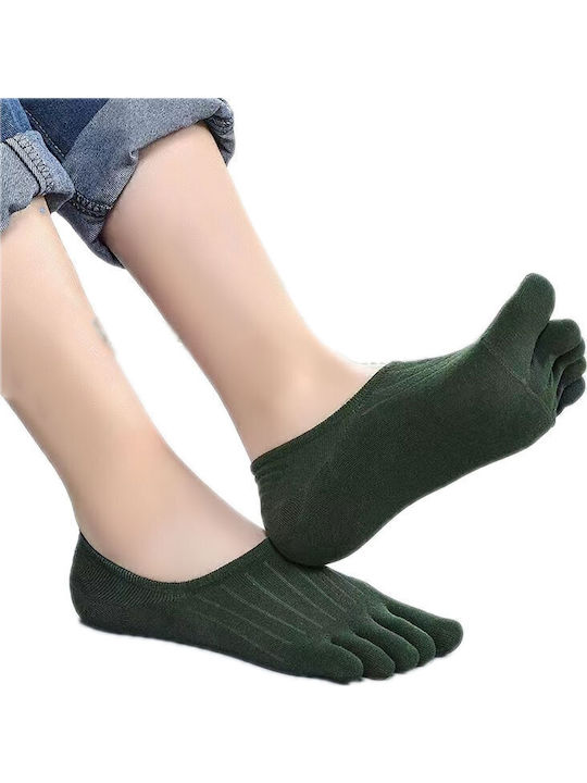 Axid Βαμβακερή Αόρατη Κάλτσα Δάχτυλα Toe Socks Μονόχρωμη Πρασινο Axid Βαμβακερή Αόρατη Κάλτσα Δάχτυλα Toe Socks Μονόχρωμη Πρασινο