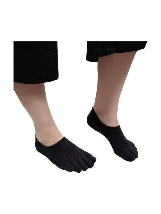 Axid Βαμβακερή Αόρατη Κάλτσα Δάχτυλα Toe Socks Μονόχρωμη Μαυρο Axid Βαμβακερή Αόρατη Κάλτσα Δάχτυλα Toe Socks Μονόχρωμη Μαυρο