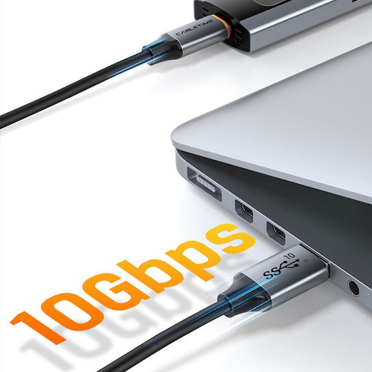 Cabletime USB 3.2 Cable USB-C male - USB-A 60W Μαύρο 1.5m CT-AMCMG2-AG15