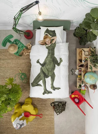 Snurk Set Kids Duvet Cover Single Green