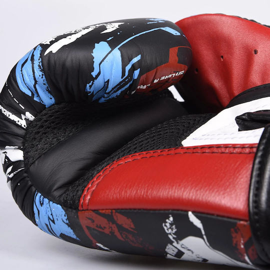8 Weapons Boxing Gloves Leather for Match Black