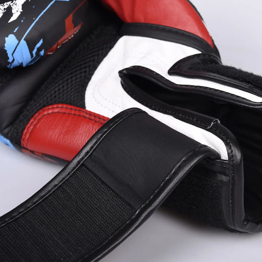 8 Weapons Boxing Gloves Leather for Match Black