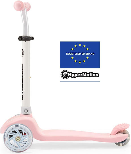 HyperMotion Παιδικό Πατίνι Tringo Τρίτροχο με Led Φωτισμό για 3+ Ετών Ροζ