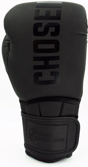 Chosen Boxing Gloves Made Of Synthetic Leather For Competition Black