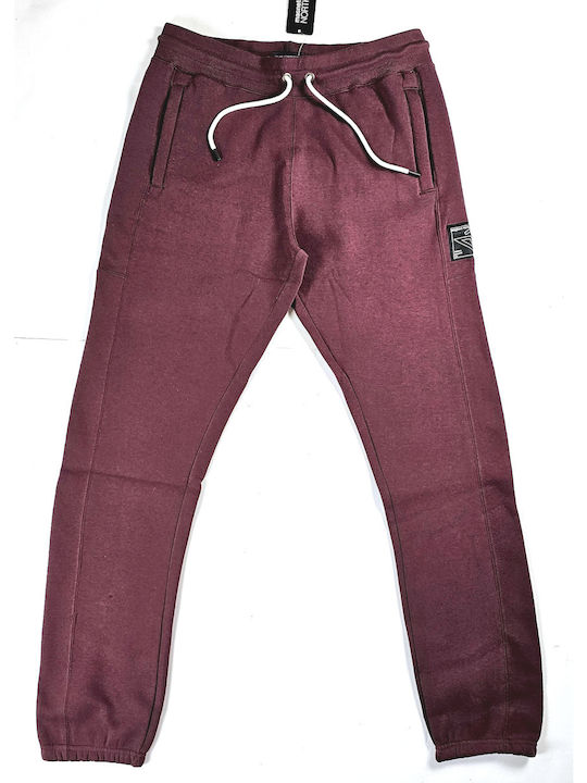 Magnetic North Sweatpants with Elastic bordeaux