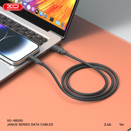 XO USB-A zu Lightning Kabel 18W Schwarz 1m (16.005.0317)
