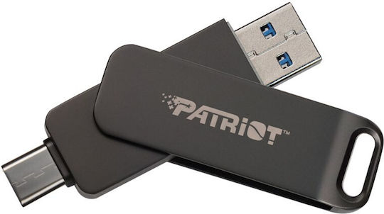 Patriot Rage R550 128GB USB 3.2 Stick with connection USB-C & USB-A Black