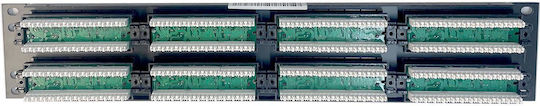 Patch Panel για Rack 2U 19" 48 Θυρών cat5e Μαύρο