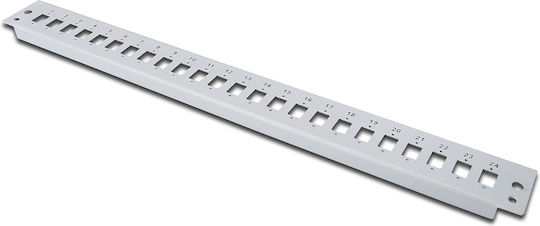 Digitus Κάλυμμα Πάνελ για Rack 1U 24 Θυρών Μαύρο