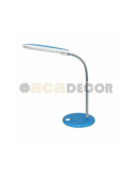 Aca Baz LED Office Lamp with Flexible Arm in Blue Color
