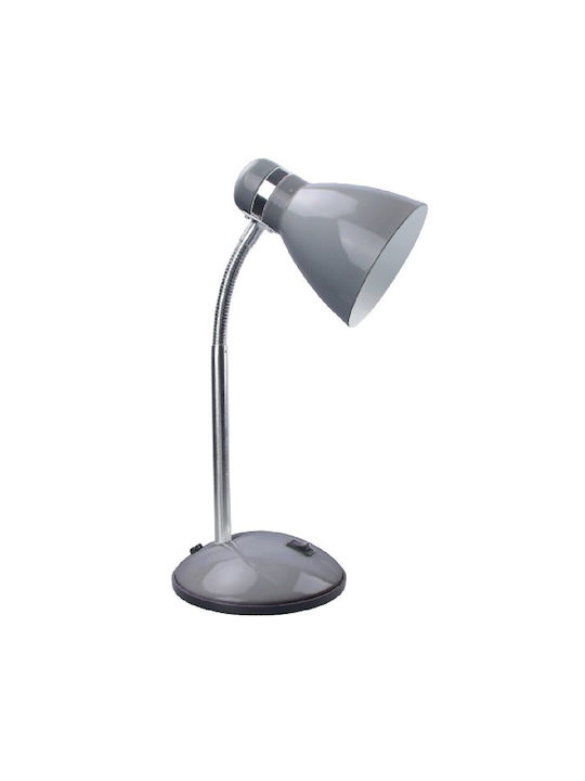 Spot Light Office Lamp with Flexible Arm for Socket E27 in Gray Color