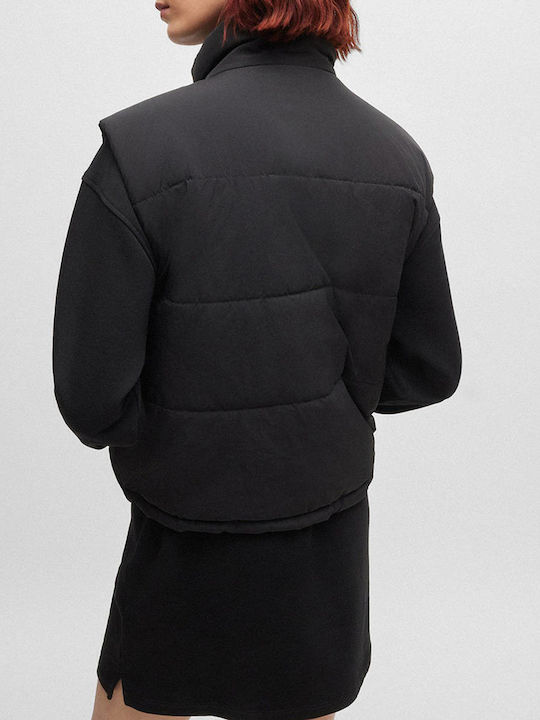 Falisa1 Women's Black Coat with Zipper