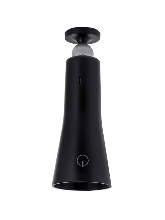 Active Jet Wiederaufladbar LED Schreibtischlampe in Schwarz Farbe