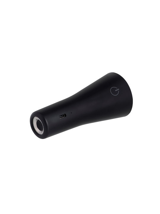 Active Jet Wiederaufladbar LED Schreibtischlampe in Schwarz Farbe
