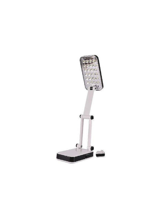 Arrango AT57041 Wiederaufladbar LED Schreibtischlampe faltbar in Weiß Farbe