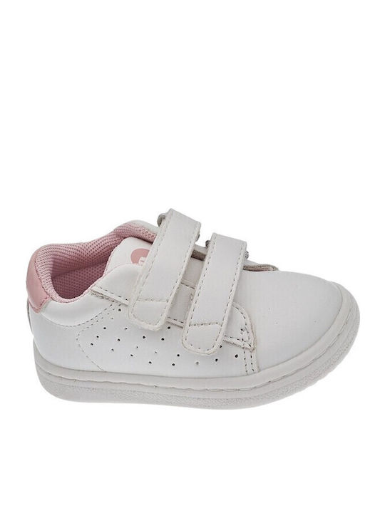 Παιδικά Sneakers Ανατομικά με Σκρατς Λευκά
