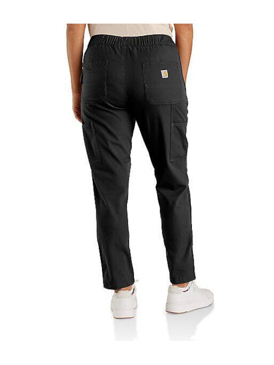 Force Trousers Elastic in Relaxed Fit Black